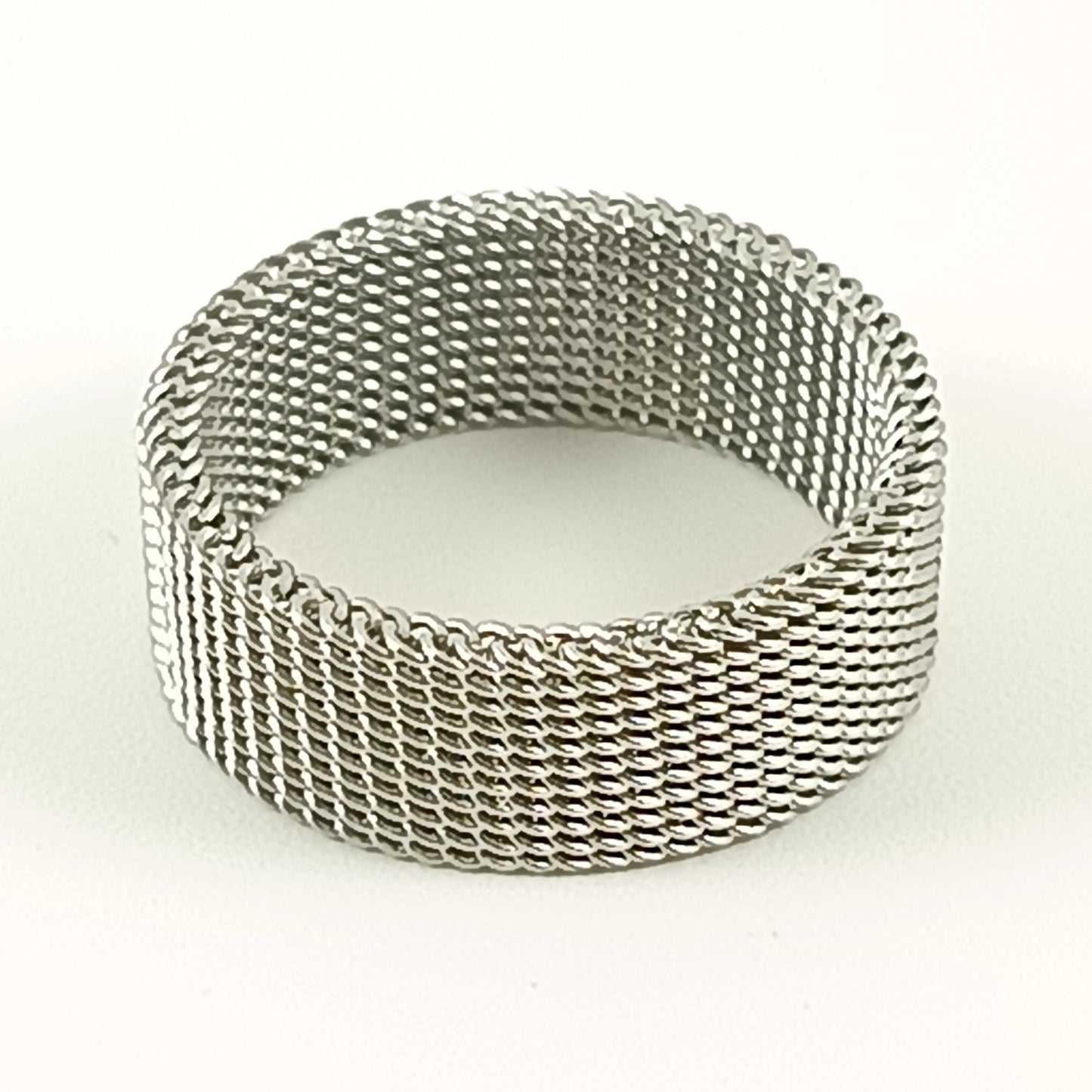 Flexible ring "Grey Milanese Mesh"