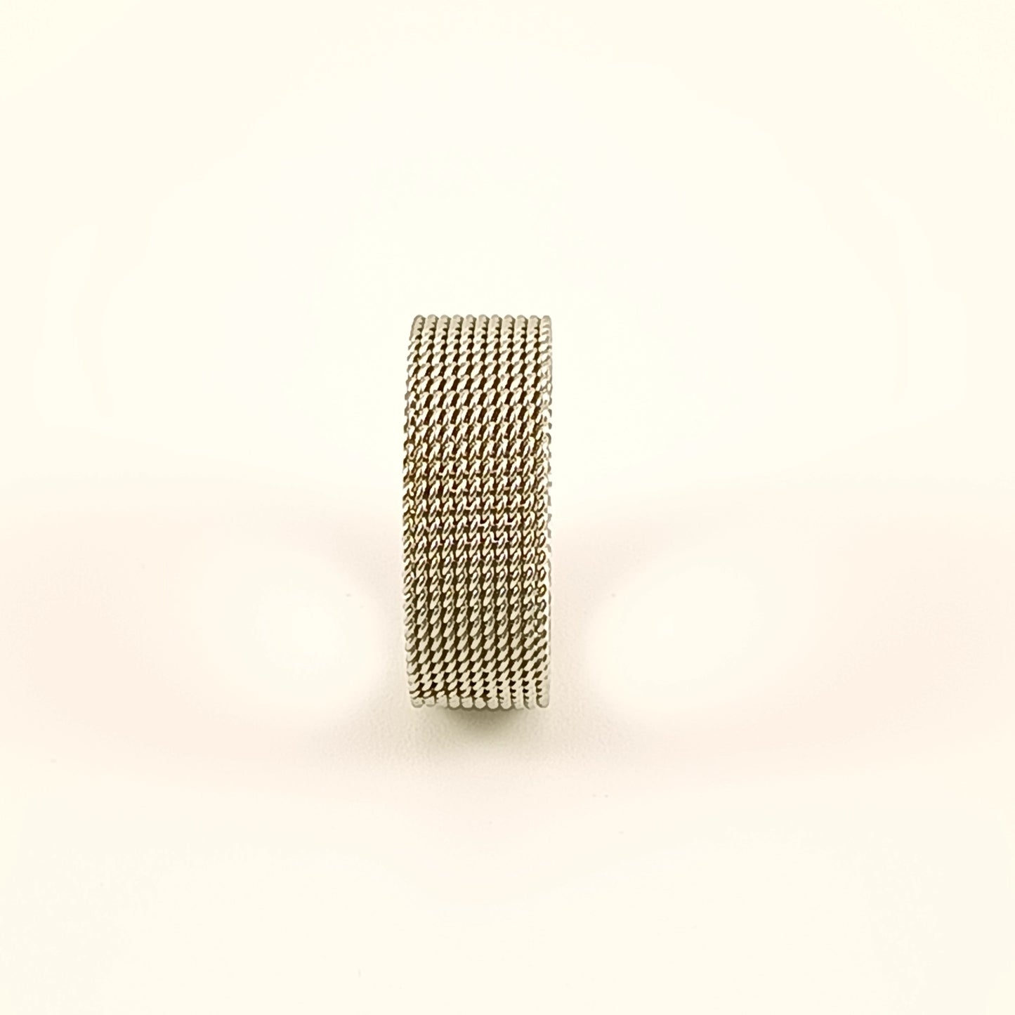 Flexible ring "Grey Milanese Mesh"