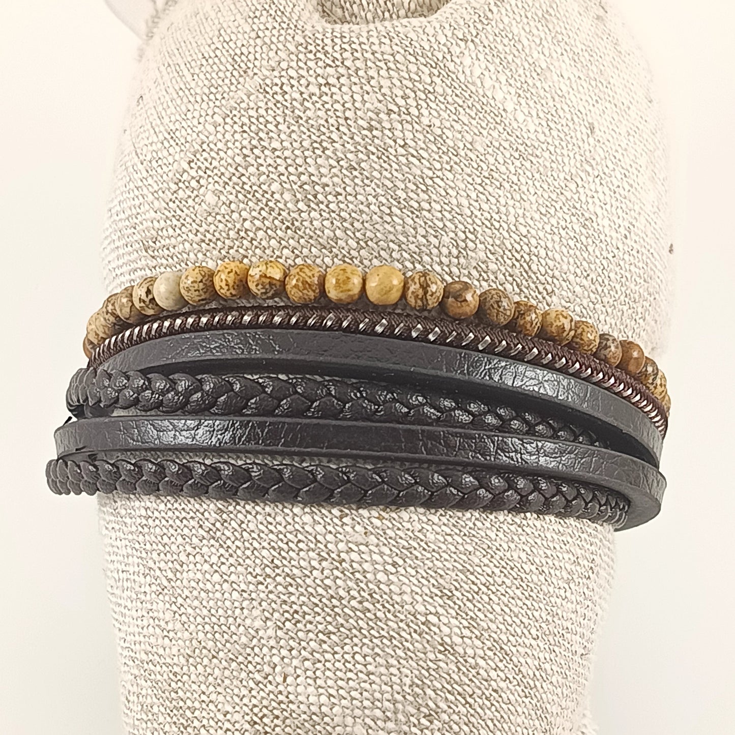 Mehrreihiges Armband „Horizon Brown“