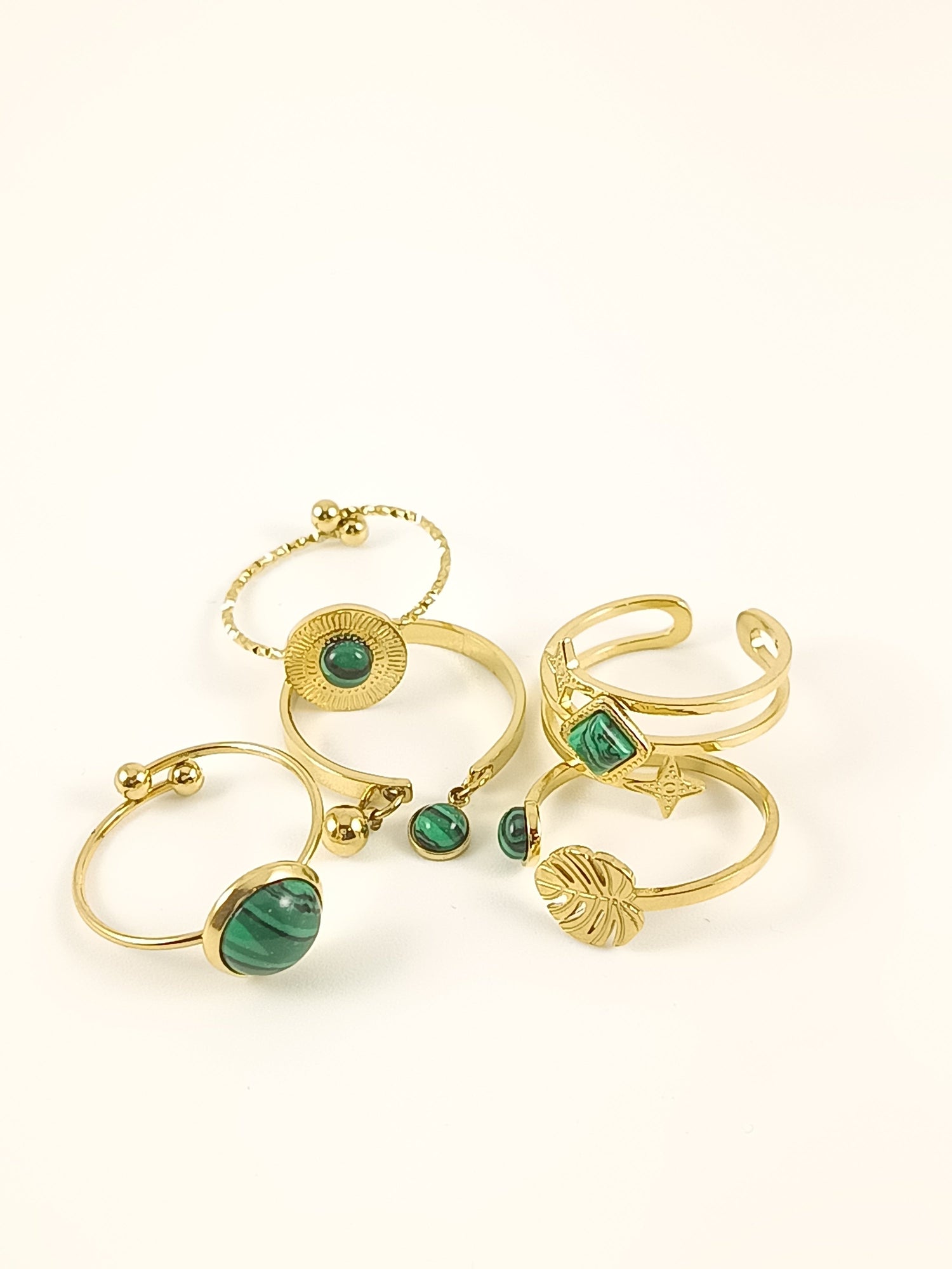 Bagues en malachite