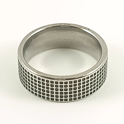 Bague "Effet Quadrillé"