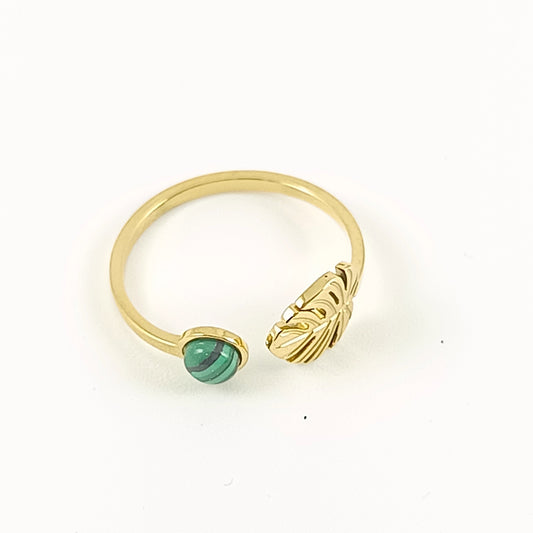 Bague "Feuille d'Émeraude"
