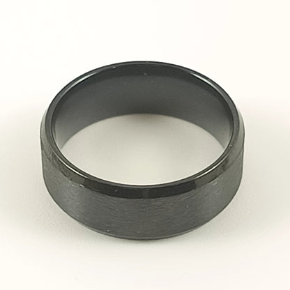 Bague noire "Brossée"