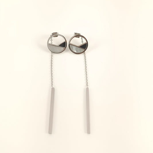 Ohrringe „Geometrisches Silber“