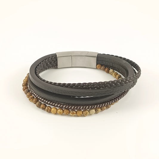 Mehrreihiges Armband „Horizon Brown“ 