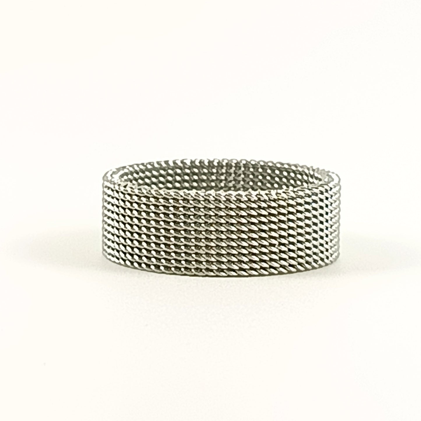 Flexible ring "Grey Milanese Mesh"