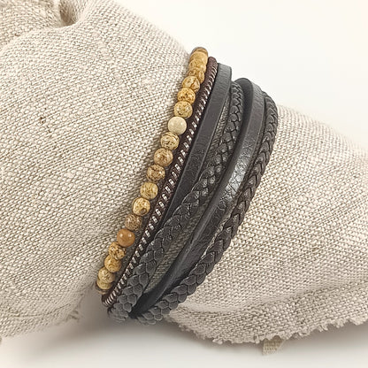 Mehrreihiges Armband „Horizon Brown“ 