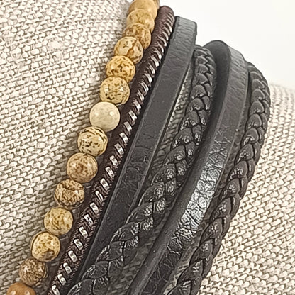 Mehrreihiges Armband „Horizon Brown“ 