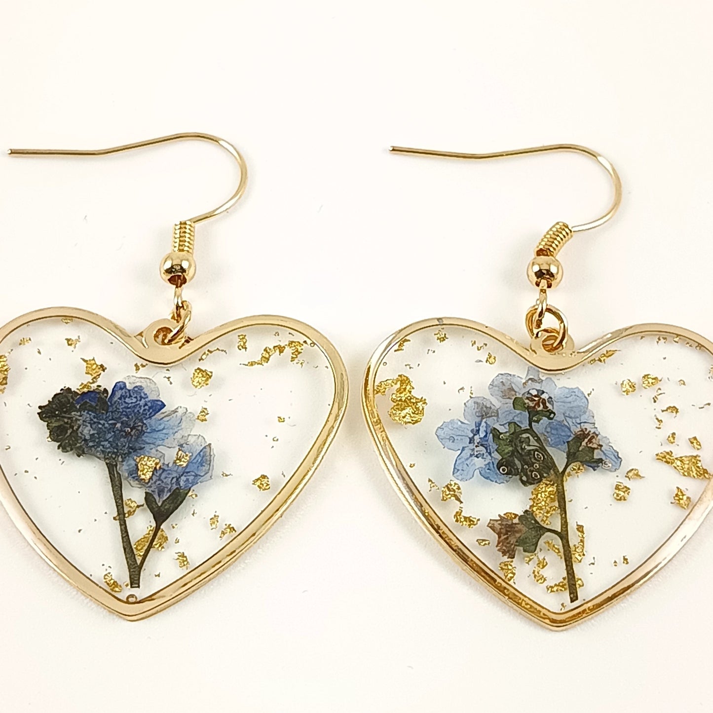 "Forget-me-not Heart" Earrings